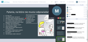 Pokaż zdjęcie: Beneficjenci programu Absolwent realizowanego przez Fundację Sustinae odbywają szkolenia i warsztaty online podczas trwania pandemii  - zrzut ekranu z zajęć.