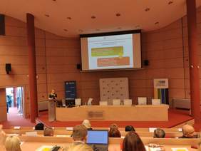 Pokaż zdjęcie: Wykład podczas konfrencji