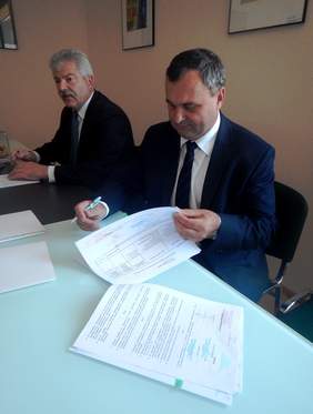 Tadeusz Kwiatkowski – Starosta Dąbrowski, Marek Kopia – Wicestarosta Dąbrowski