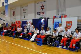 Pokaż zdjęcie: Ceremonia medalowa Europejskich Mistrzostw Bocci w Poznaniu