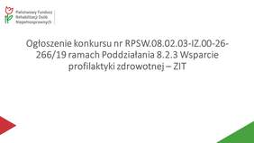 Pokaż zdjęcie: Ogłoszenie konkursu nr 8.2.3