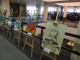 Pokaż zdjęcie: Wystawa prac plastycznych osób niepełnosprawnych w Bibliotece Głównej Uniwersytetu Ekonomicznego w Poznaniu 