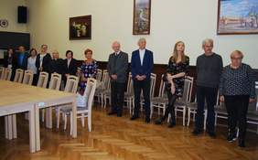 Pokaż zdjęcie: Uczestnicy spotkania w siedzibie Małopolskiego Oddziału PZG