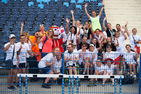 Pokaż zdjęcie: Reprezentacja Polski podczas 47. Mistrzostw Polski na stadionie Zawiszy w Bydgoszczy