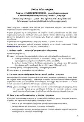 Pokaż zdjęcie: Ulotka informacyjna o programie Stabilne Zatrudnienie
