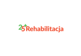 Logo programu Rehabilitacja 25 plus – cyfra ‘2’ i znak ‘+’ w kolorze zielonym, ‘5’ oraz napis ‘Rehabilitacja’ w kolorze czerwonym”