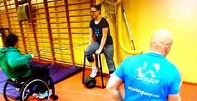 Zawodnicy kadry narodowej lekkoatletów podczas treningu