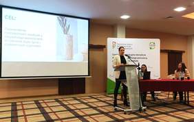 Prezes Zarządu Fundacji Arkadia - Marta Młynarczyk podczas prelekcji
