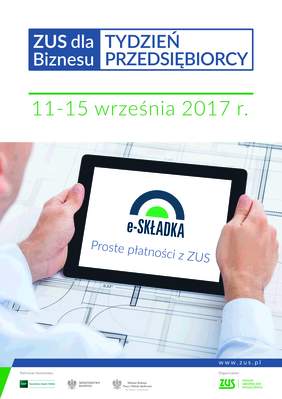 Pokaż zdjęcie: Plakat "ZUS dla Biznesu. Tydzień Przedsiębiorcy"
