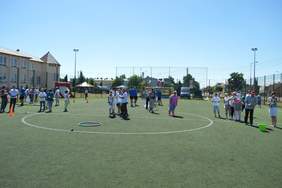 Uczestnicy Olimpiady Sportowej Osób Niepełnosprawnych w Szczuczynie.