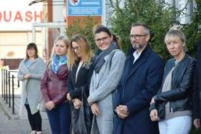 Pokaż zdjęcie: Uroczystego otwarcia zawodów dokonała kierownik WTZ w Wąbrzeźnie - Anna Pelka