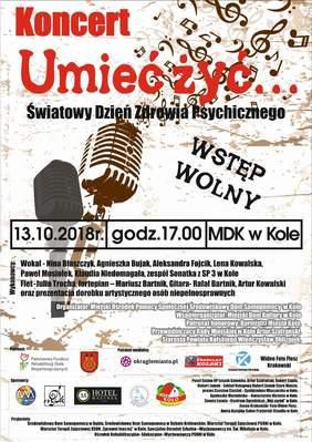 Pokaż zdjęcie: Plakat promujący koncert pt.: „Umieć żyć …”