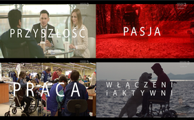 Pokaż zdjęcie: Cztery kadry z czołówki programu "Włączeni i aktywni"