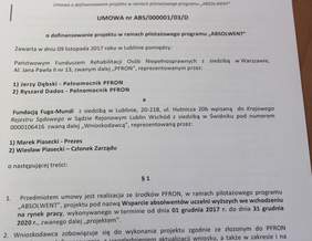 Pokaż zdjęcie: Umowa o realizację projektu