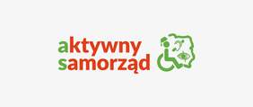 Pokaż zdjęcie: Zdjęcie jest grafiką programu. Po lewej stronie napisana jest nazwa programu: aktywny samorząd. Po prawej stronie są grafiki: kontury Polski, osoby na wózku inwalidzkim, niepełnosprawności słuchu i wzroku. 
