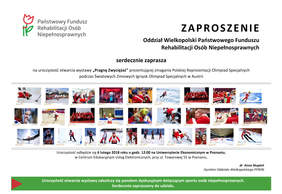 Pokaż zdjęcie: Zaproszenie na uroczystość otwarcia wystawy „Pragnę Zwyciężać” na Uniwersytecie Ekonomicznym w Poznaniu