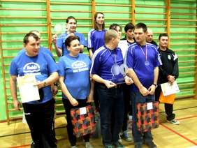 Zdobywcy medali w deblu w parach mieszanych na podium