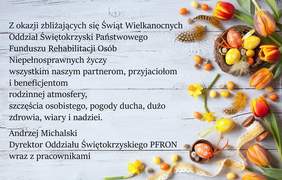 Pokaż zdjęcie: Życzenia Świąteczne od pracowników Oddziału Świętokrzyskiego PFRON