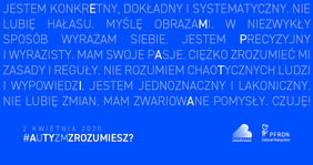 Pokaż zdjęcie: Grafika z hasłem kampanii #AuTYzmZROZUMIESZ?