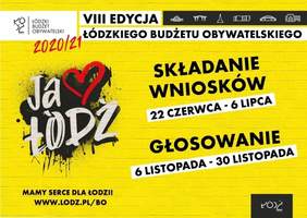 Pokaż zdjęcie: plakat promujący VIII Edycję Łódzkiego Budżetu Obywatelskiego