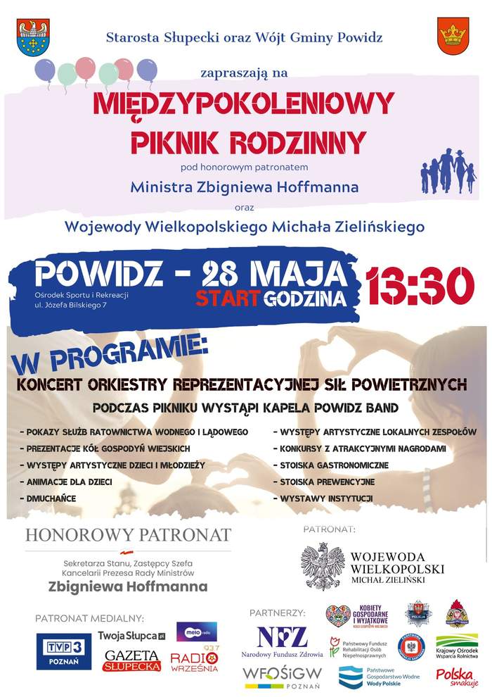 Pokaż zdjęcie: Na plakacie uwzględnione zostały informacje o terminie, miejscu oraz programie wydarzenia wraz z logotypami jego organizatorów, partnerów oraz patronów.